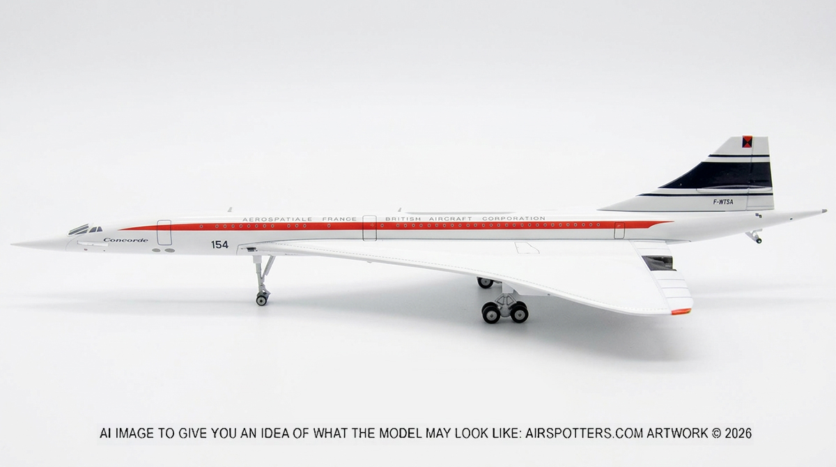JC Wings 1/400 Concorde house colours F-WTSA UX4008 product image